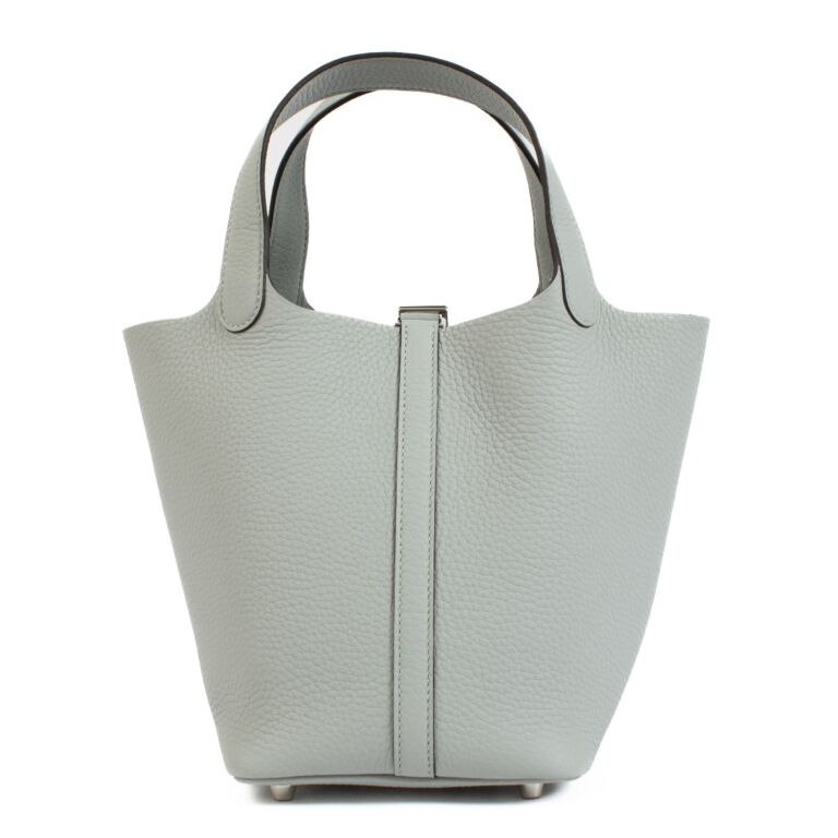 Hermès Picotin Lock 18 Gris Glacier Clemence Bag