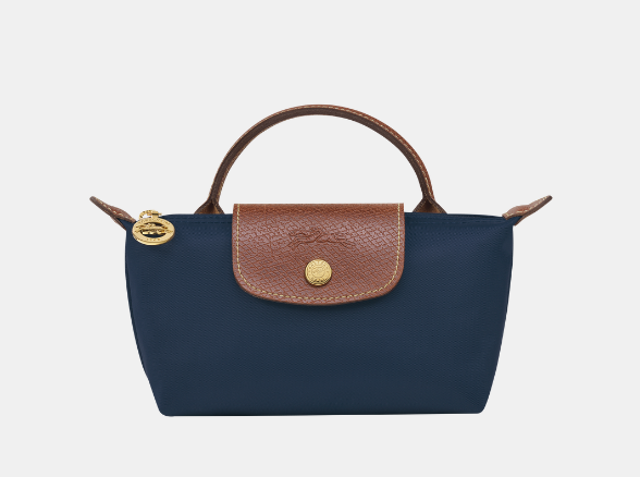 Longchamp Le Pliage Pouch with handle Navy