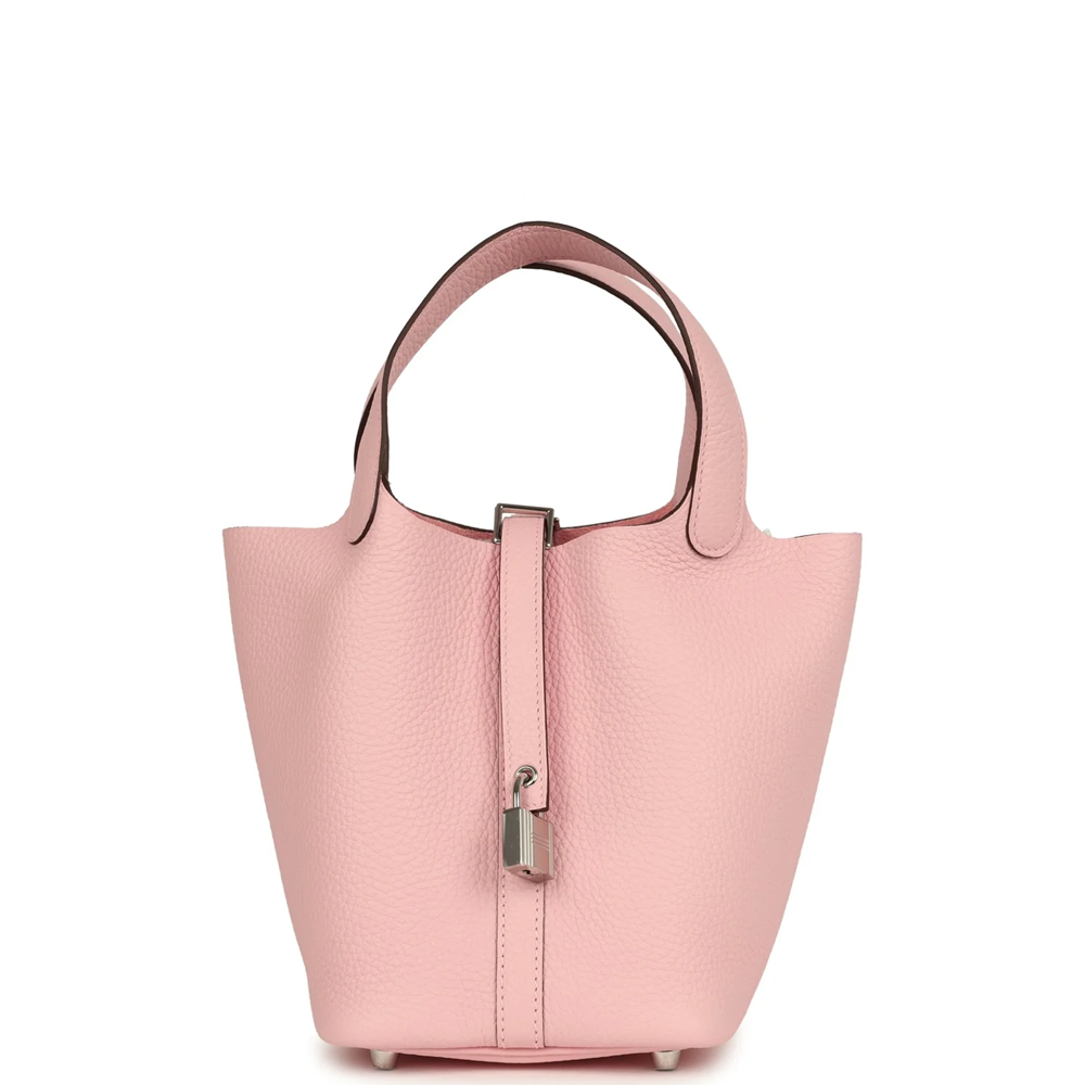 Hermès Picotin Lock 18 Gris Glacier Clemence Bag