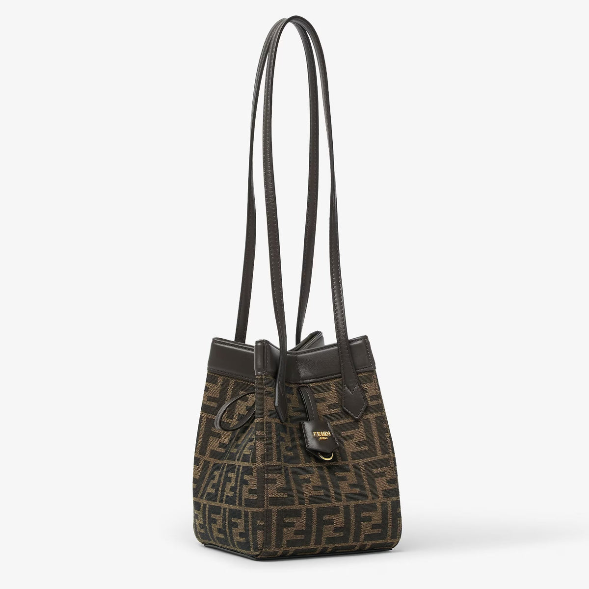 Fendi Origami Mini Brown FF jacquard fabric mini bag