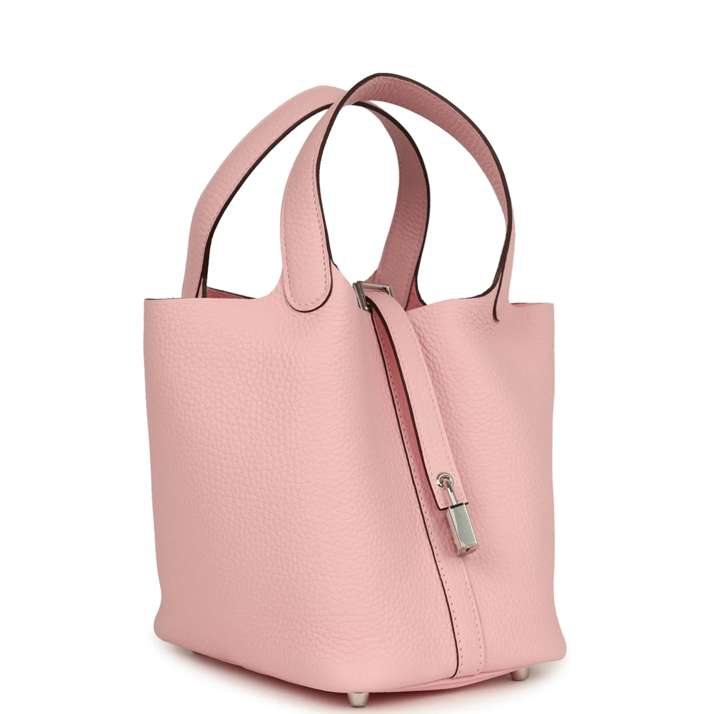 Hermès Picotin Lock 18 Gris Glacier Clemence Bag