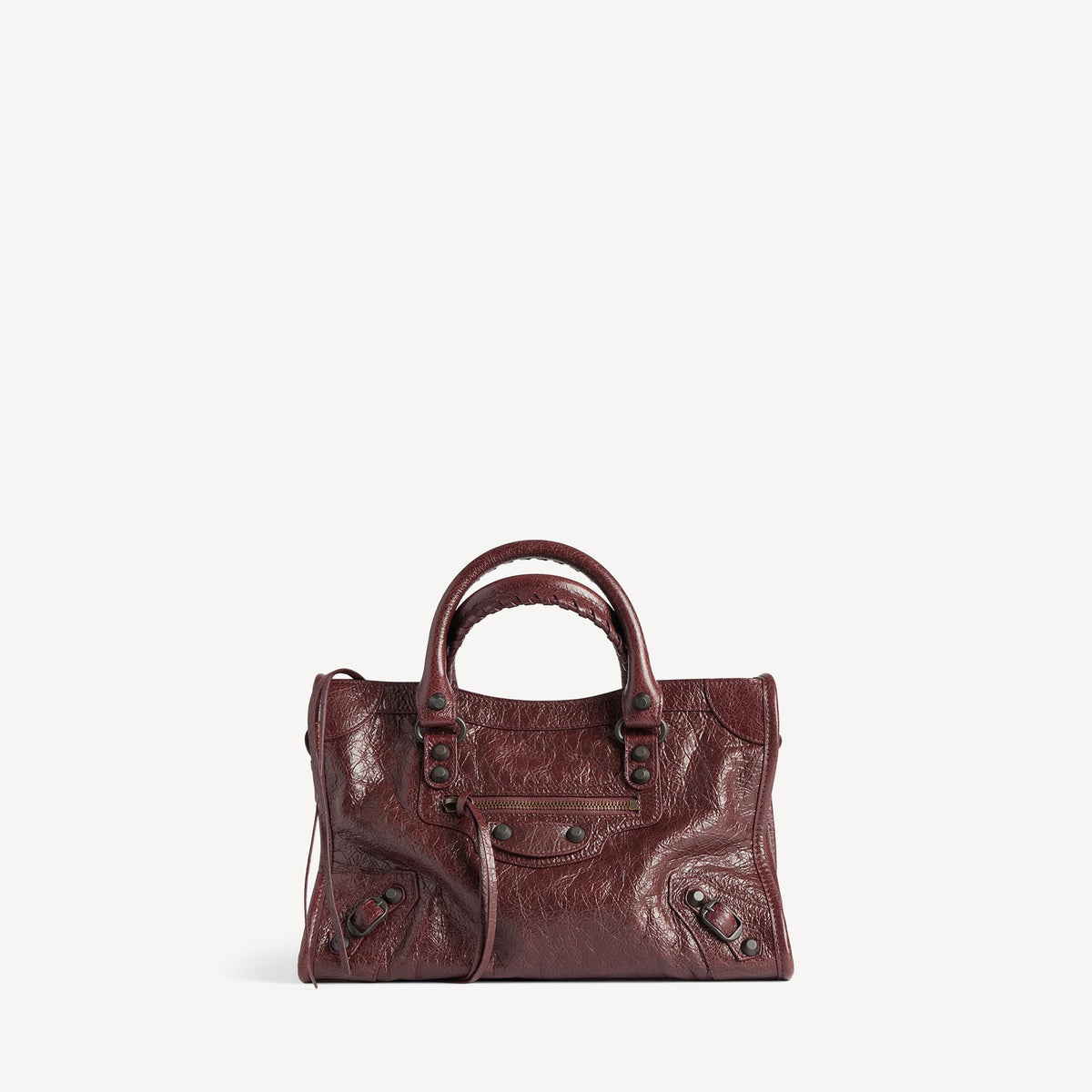BALENCIAGA WOMEN'S LE CITY BAG SMALL IN DARK BURGUNDY