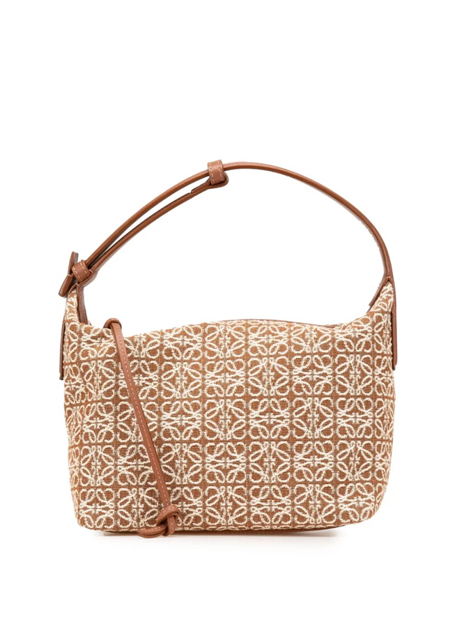 LOEWE Small Cubi Anagram Jacquard Canvas Shoulder Bag