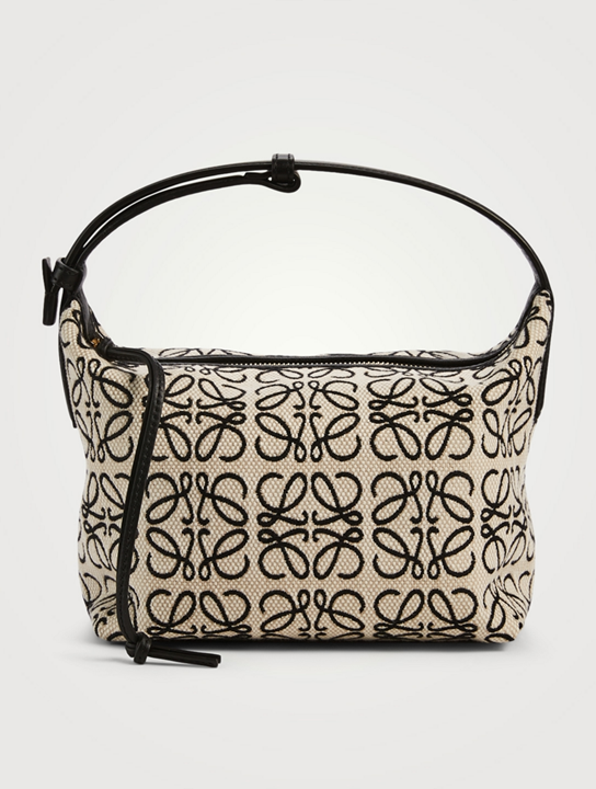 LOEWE Small Cubi Anagram Jacquard Canvas Shoulder Bag