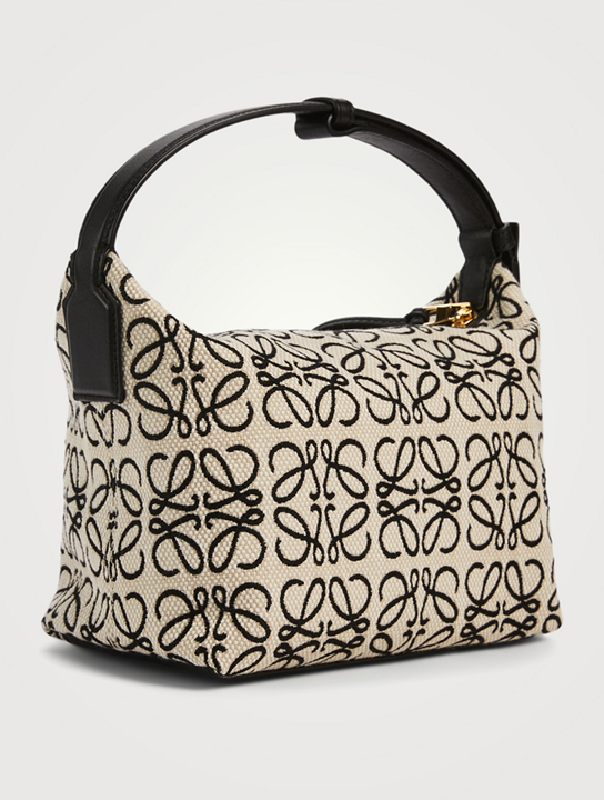 LOEWE Small Cubi Anagram Jacquard Canvas Shoulder Bag