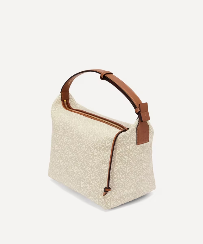 LOEWE Small Cubi Anagram Jacquard Canvas Shoulder Bag