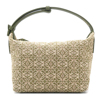 LOEWE Small Cubi Anagram Jacquard Canvas Shoulder Bag