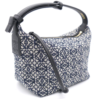 LOEWE Small Cubi Anagram Jacquard Canvas Shoulder Bag
