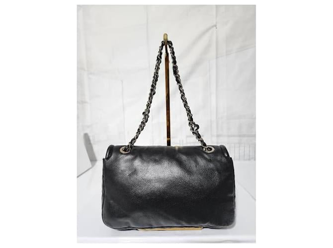 CHANEL Caviar Large Timeless Flap Shoulder Bag Black