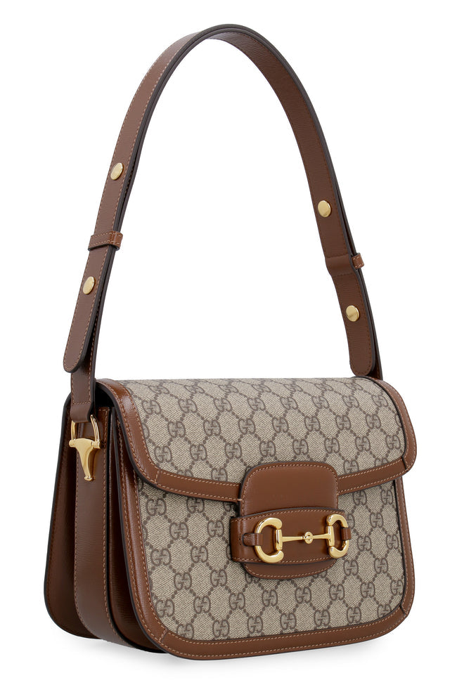 Gucci 1995 Horsebit GG fabric shoulder bag