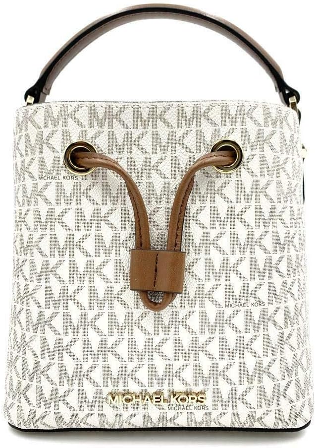 MICHAEL KORS SURI Small Logo Bucket Crossbody Black Signature Canvas