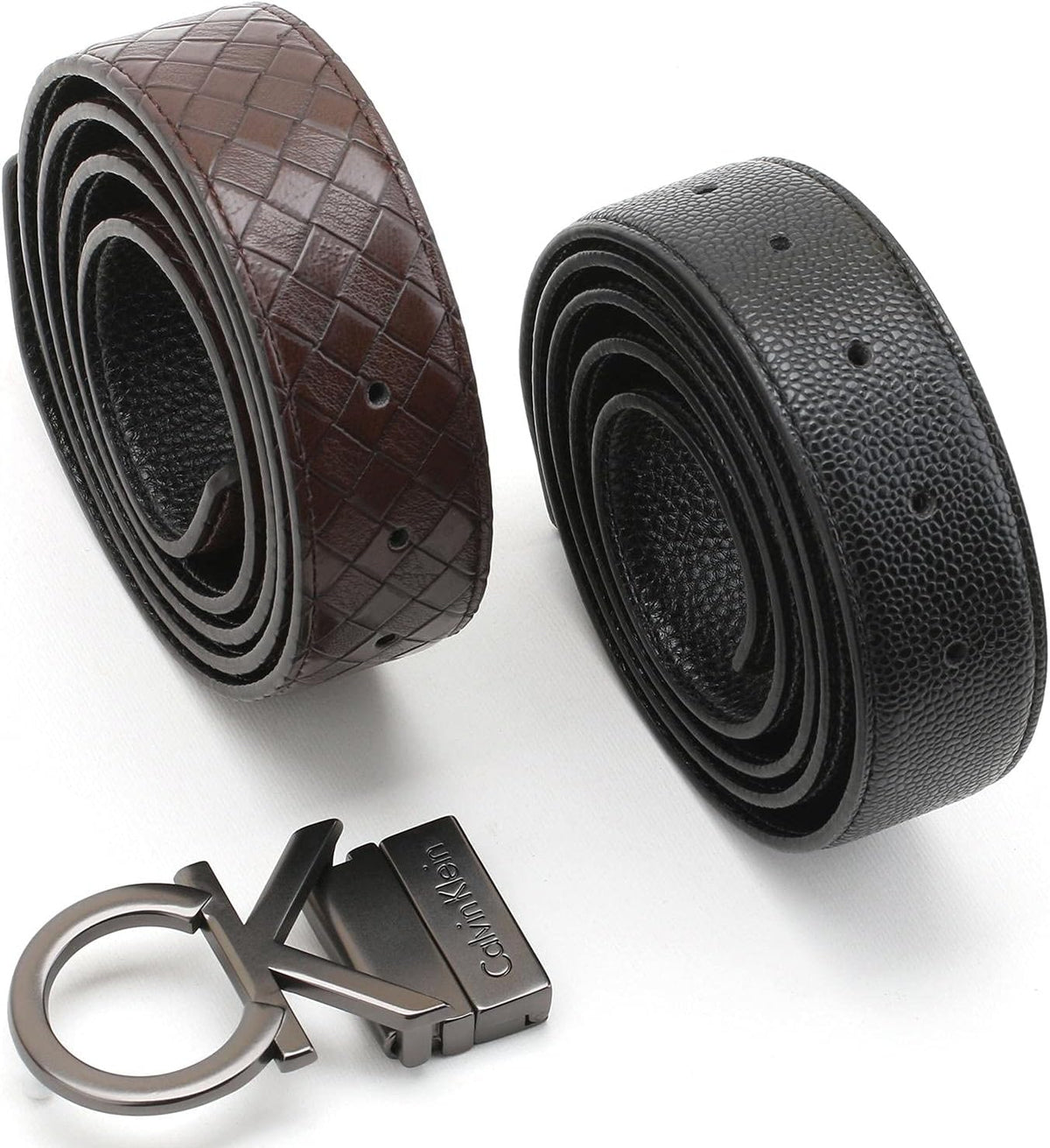 Calvin Klein Leather Belt Set For Men