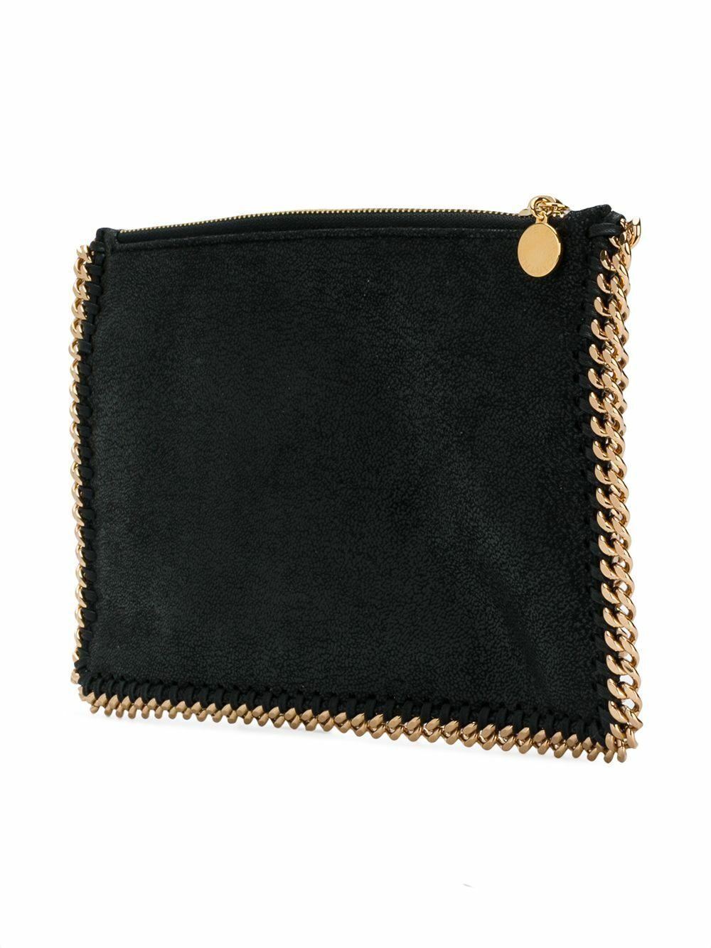 NWT NEW Stella McCartney women's black gold Falabella Clutch Bag