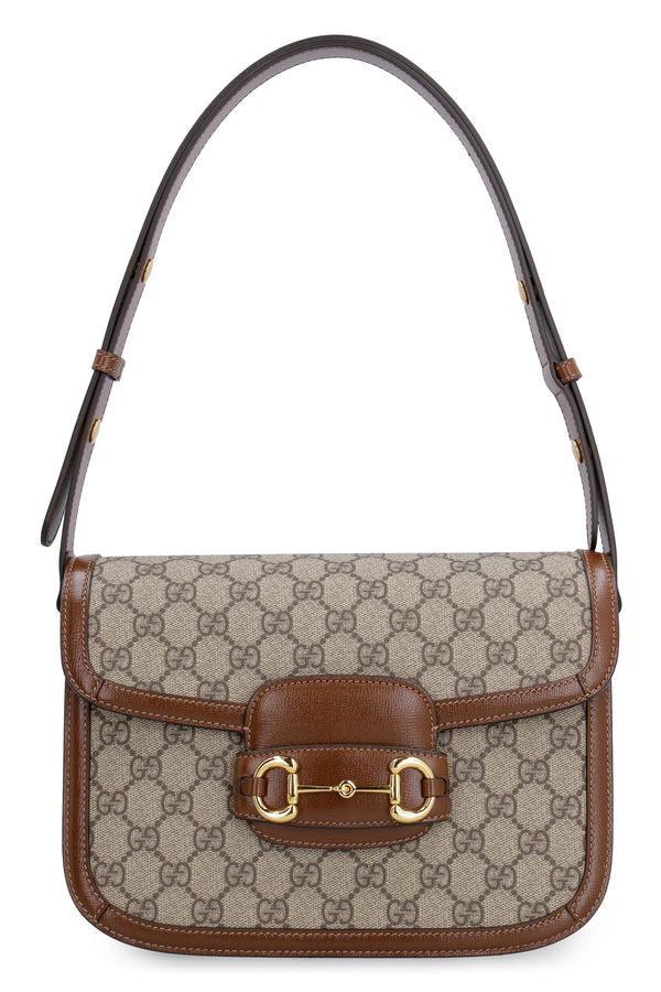 Gucci 1995 Horsebit GG fabric shoulder bag
