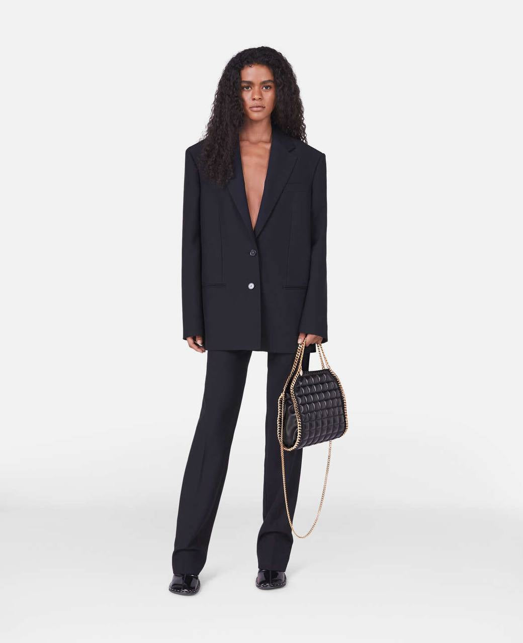 Falabella quilted mini square tote bag