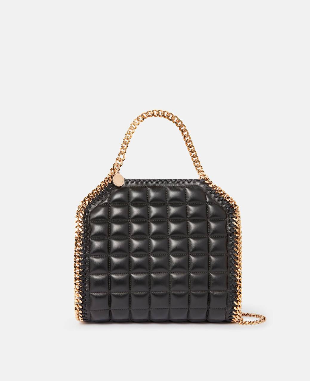 Falabella quilted mini square tote bag