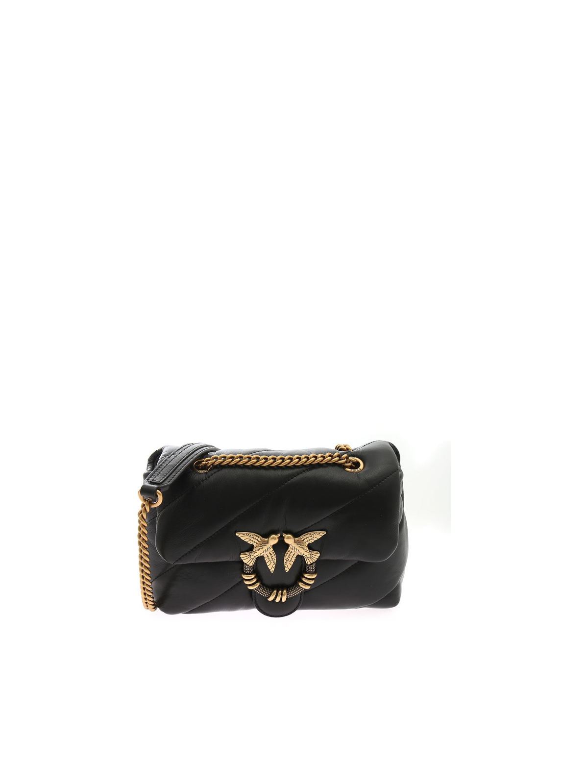 PINKO Love Mini Puff Bag in Black