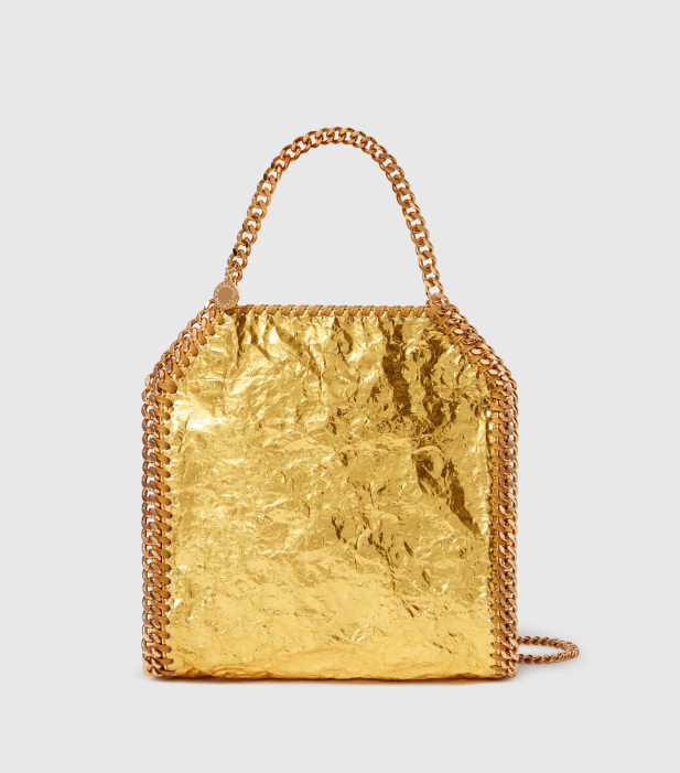 Stella McCartney Falabella Tiny Tote in Metallic Eco Leather