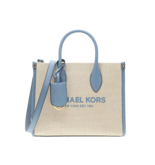 Michael Kors Mirella Small Two-Tone Canvas Crossbody Bag