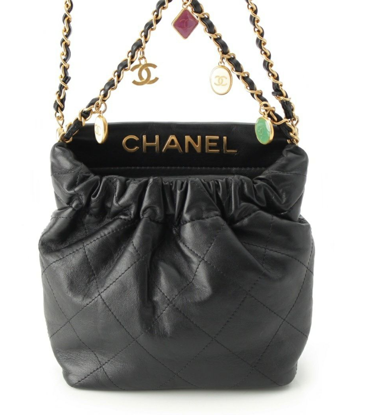 Chanel Leather Shoulder Bag Black