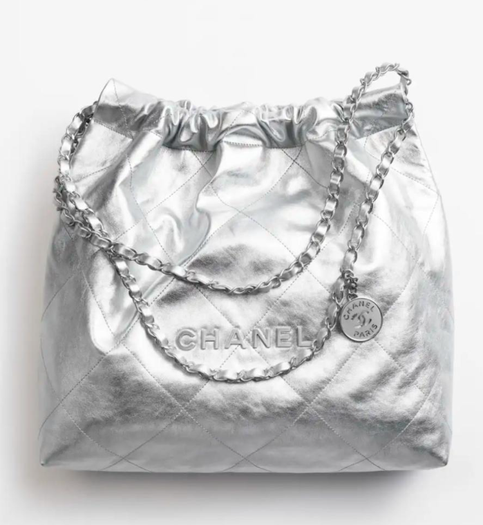 Chanel Silver Hobo Bag