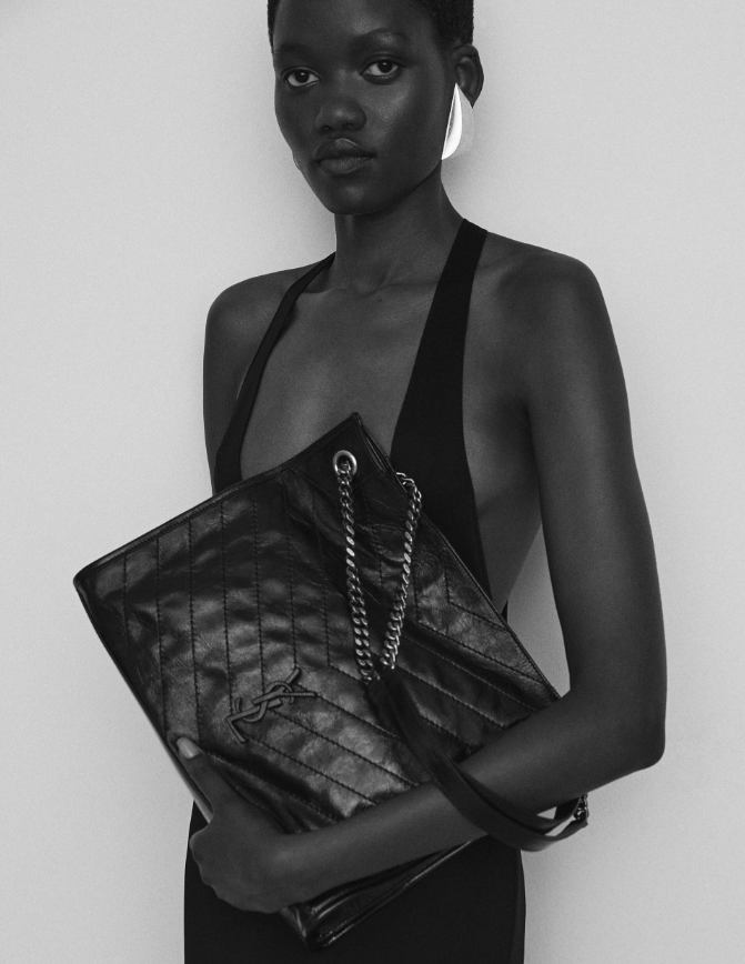 YSL NIKI SHOPPING IN VINTAGE LEATHER