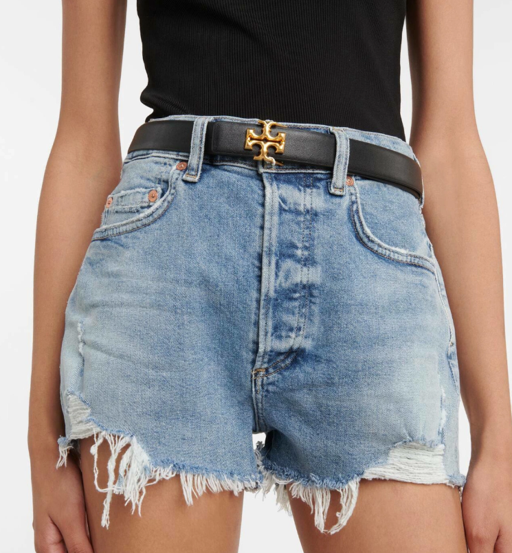 Tory Burch Eleanor logo leather belt