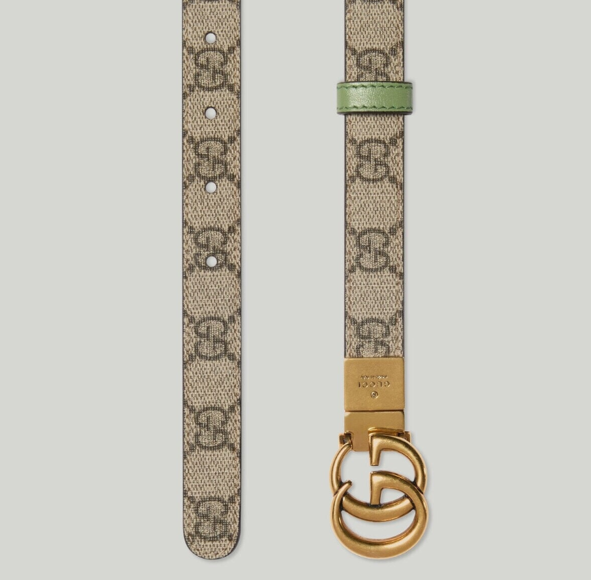 GUCCI Gucci GG Marmont Reversible Wide Belt