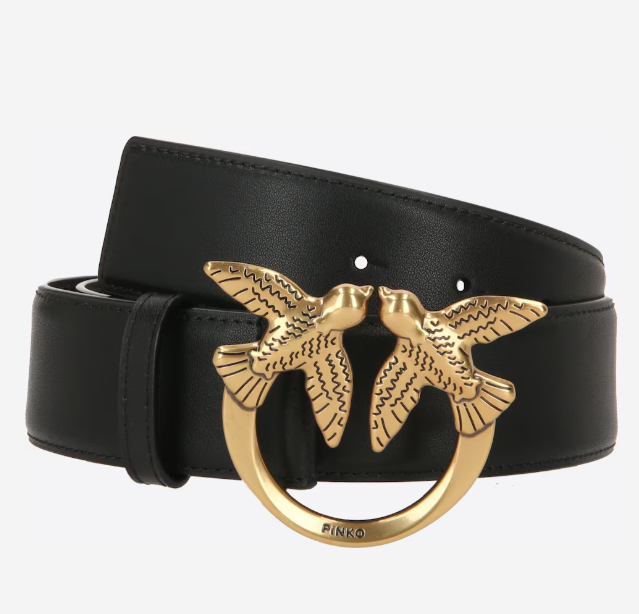 Pinko Love Birds high leather belt