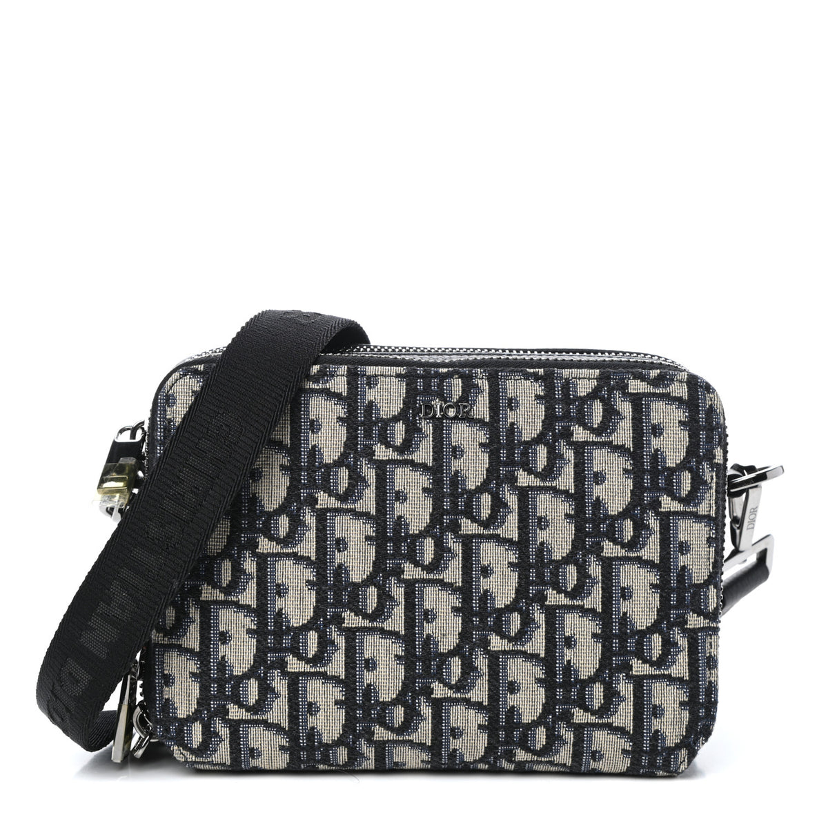 CHRISTIAN DIOR Oblique Pouch Navy Blue