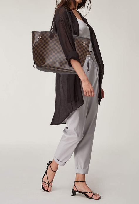 Louis Vuitton Neverfull Damier Azure Medium Canvas Bag