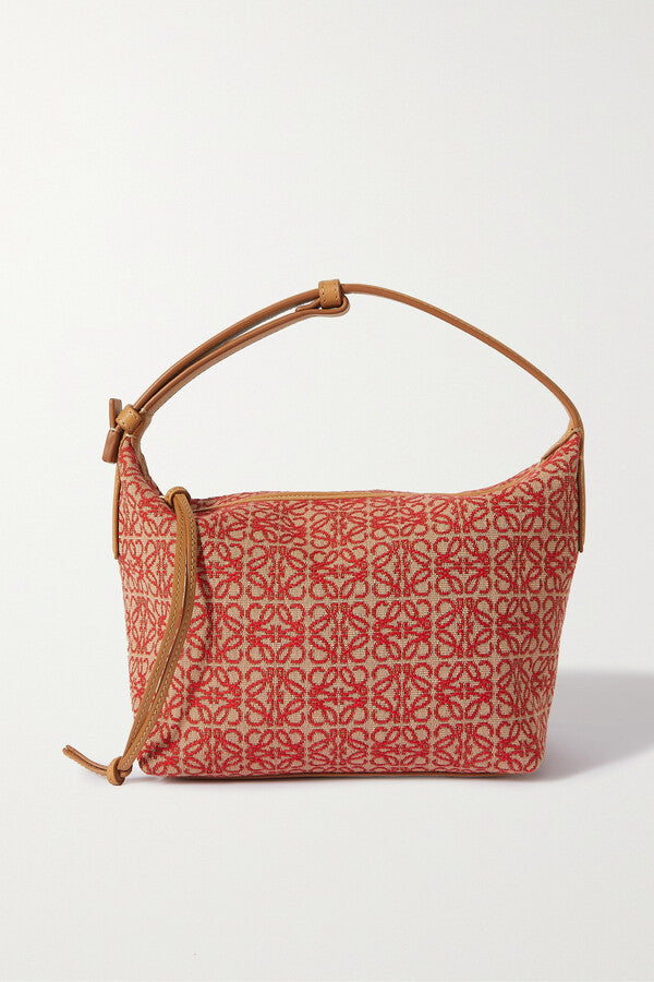 LOEWE Small Cubi Anagram Jacquard Canvas Shoulder Bag