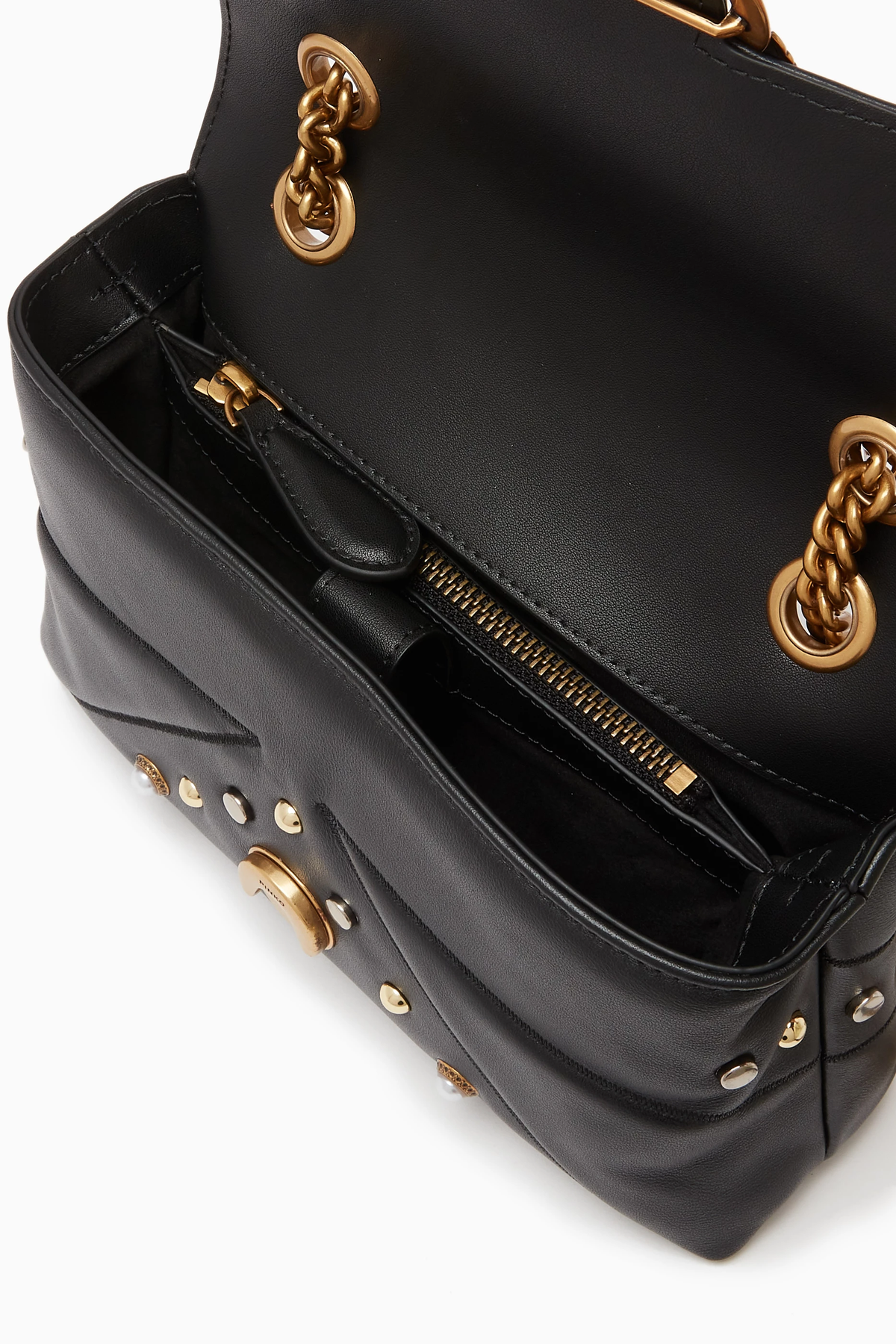 Original Pinko Love Lady Puff Pearl Bag in Maxi Quilted Nappa