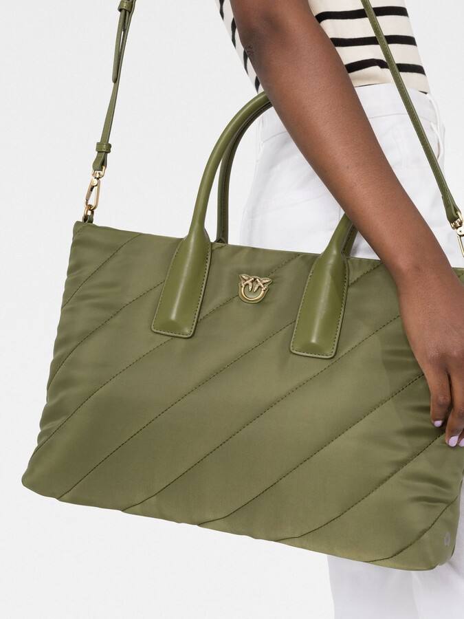 Original Pinko Maxi Puff Qualitied Shell Tote Bag