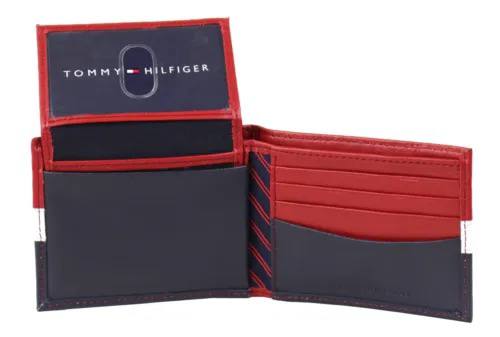 Tommy Hilfiger Menโs Leather Americana Stripe Bifold Wallet