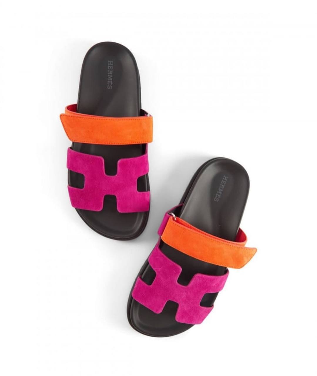 Hermes Chypre Pink Sandals Slides - Main Image