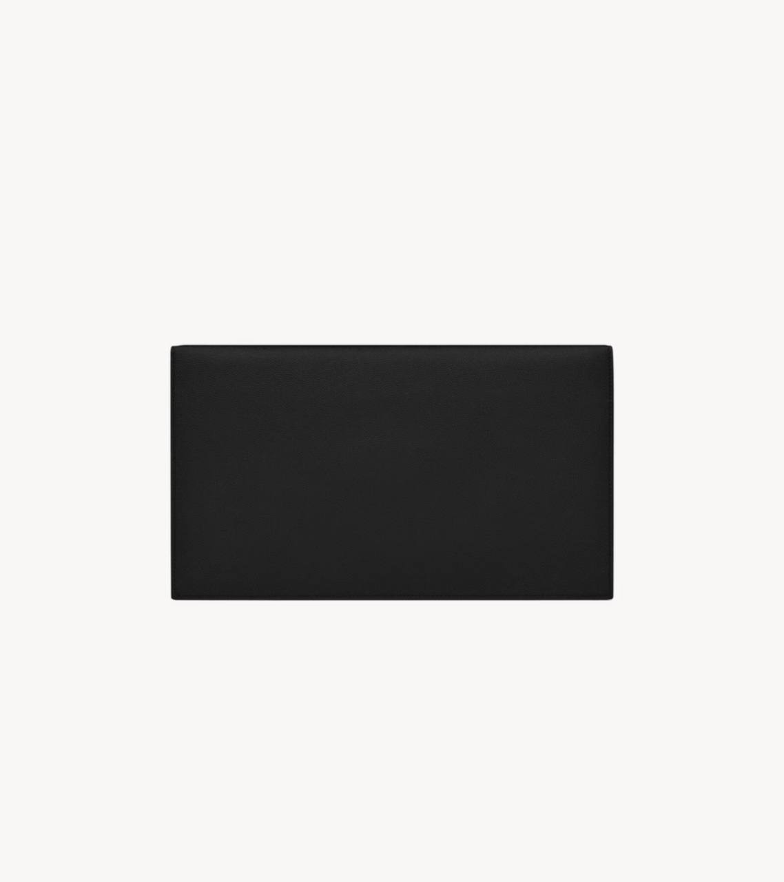 YSL UPTOWN POUCH IN GRAIN DE POUDRE LEATHER BLACK