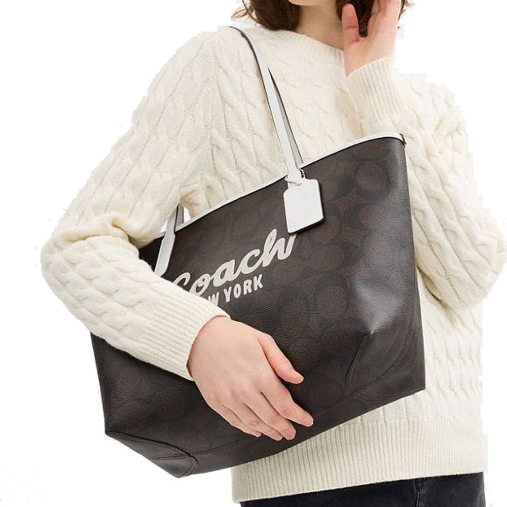 Coach City Tote Bag In Signature Canvas