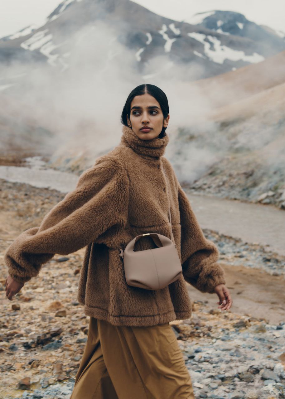 Polene Béri Edition Textured Taupe