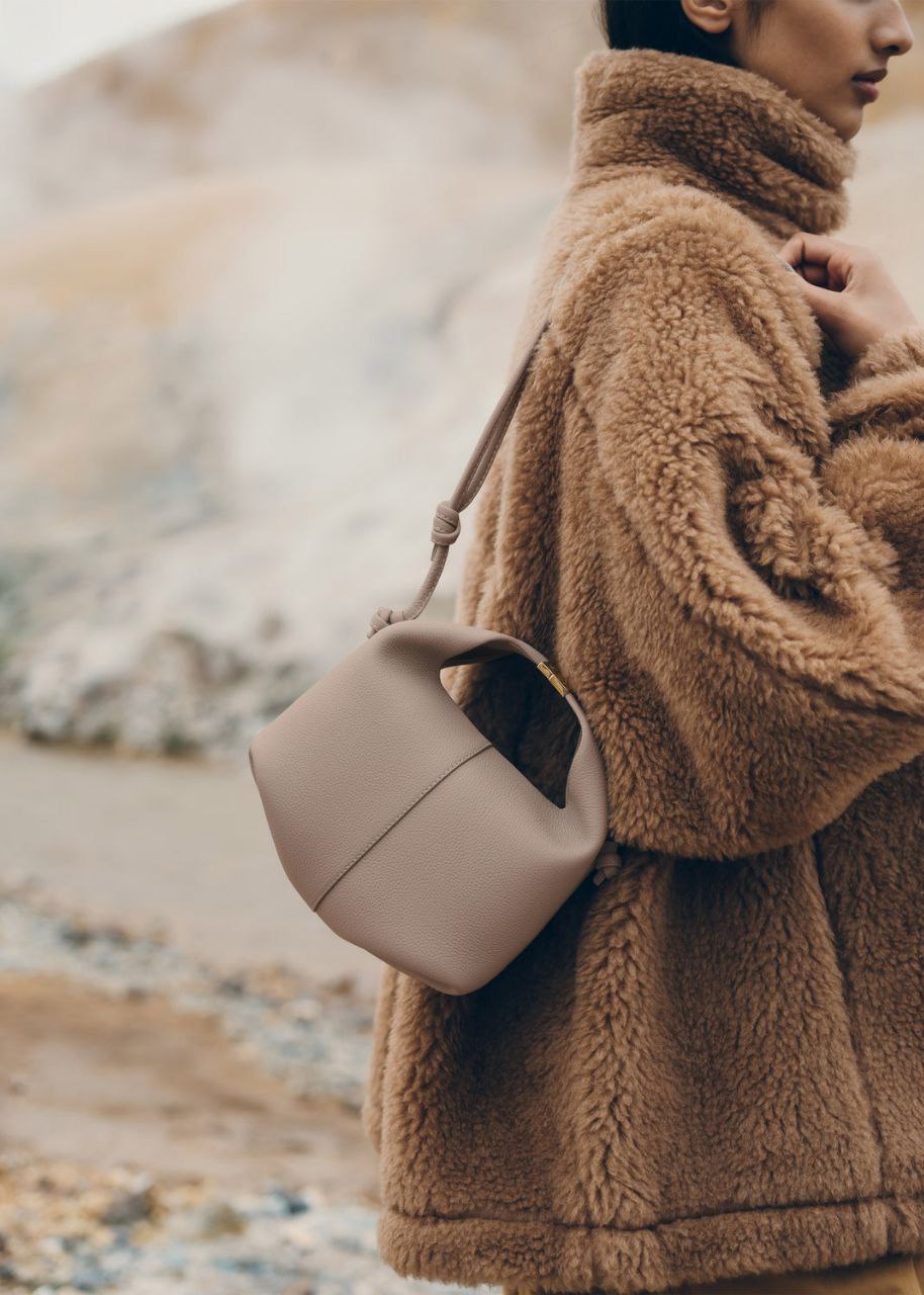 Polene Béri Edition Textured Taupe