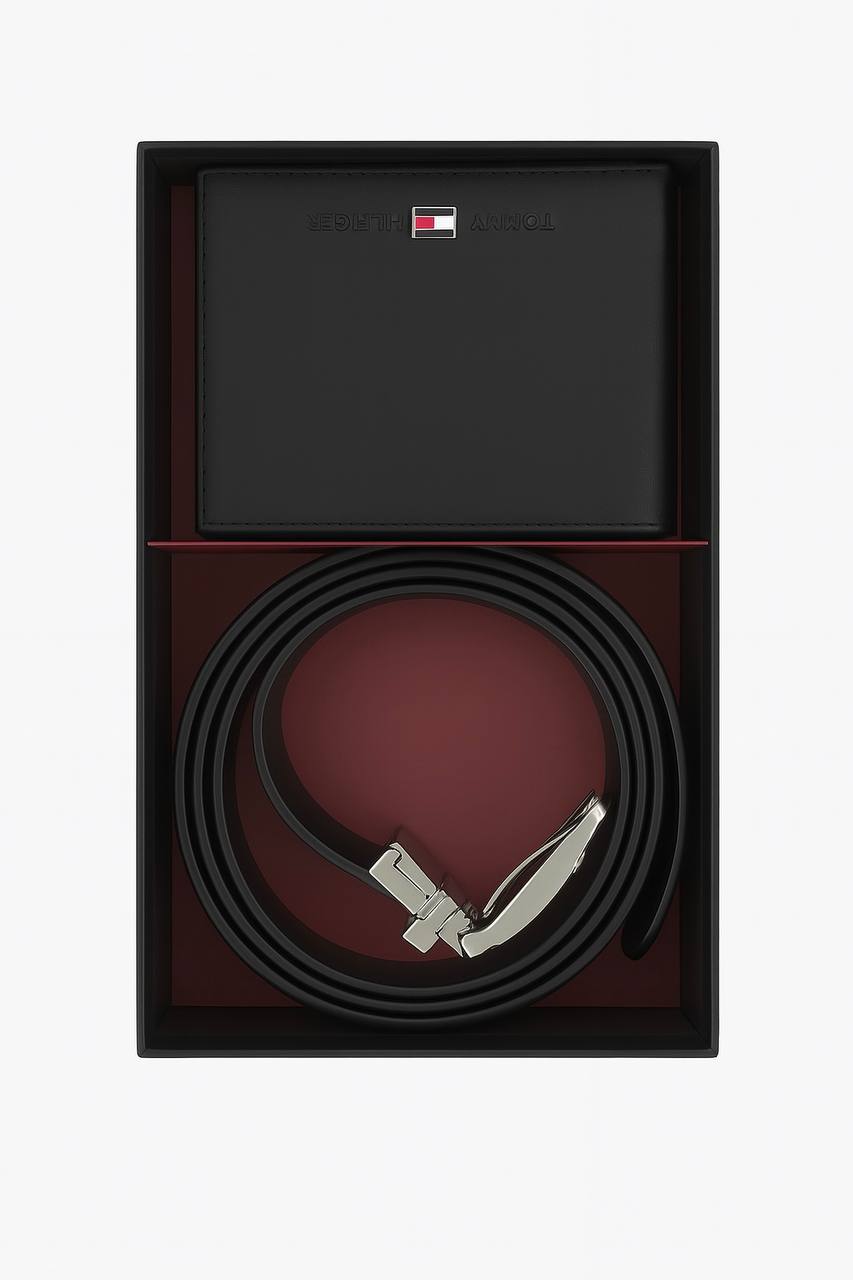 Tommy Hilfiger Wallet & Belt Set for Men