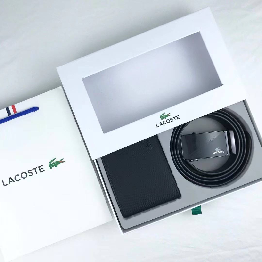 Lacoste Belt & Wallet Set for Men