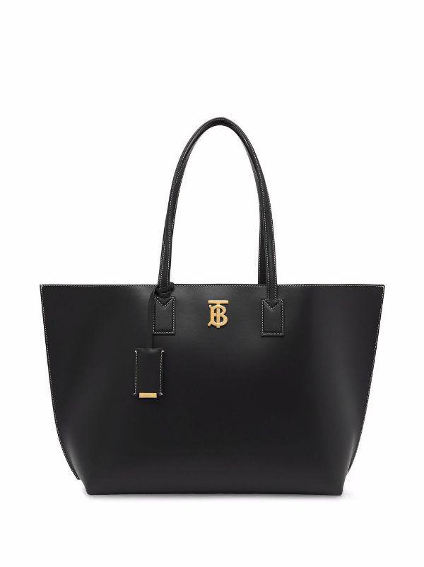 Burberry monogram leather tote bag