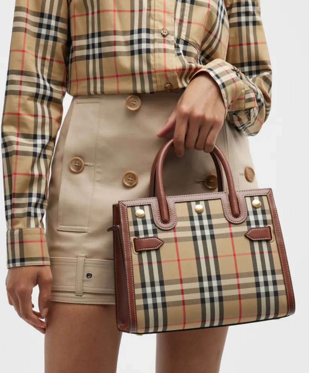 Burberry Mini Vintage Check Two-handle Title Bag - Puzzles Egypt