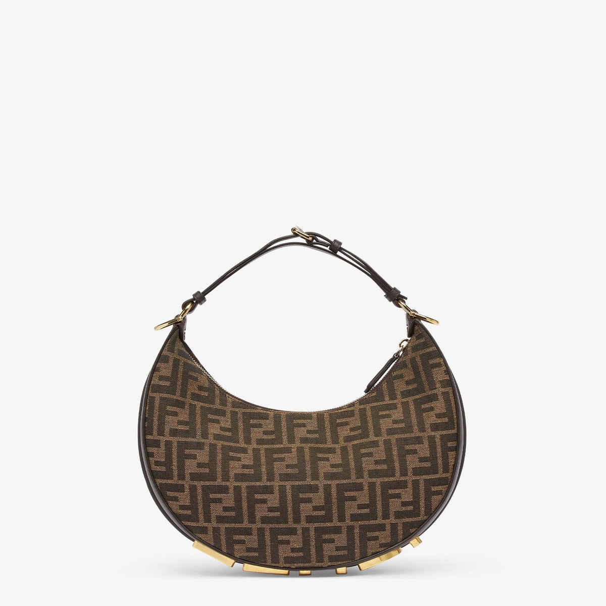 Fendigraphy Small Brown FF fabric bag