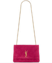 YSL KATE MEDIUM REVERSIBLE CHAIN BAG IN SUEDE AND SMOOTH LEATHER