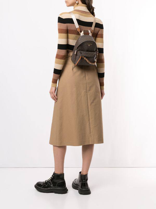 Michael Kors Small Rhea Monogram print backpack