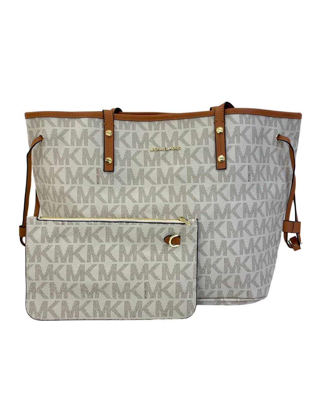 Michael Kors Jet Set Travel in Signature Coated Monogram Large Logo - Puzzles Egypt