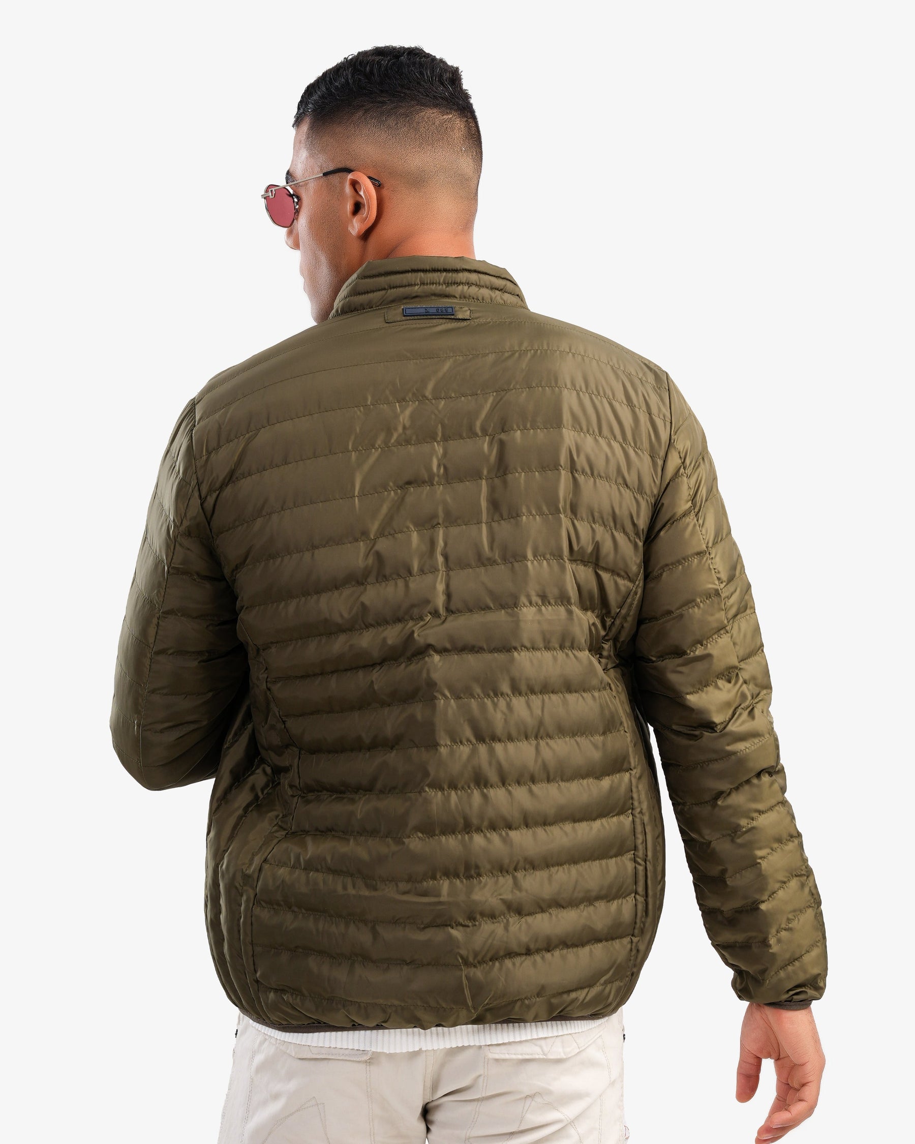 Men’s Waterproof Puffer Jacket In Olive