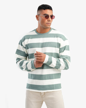 Men’s Crew Neck Pullover In Mint Green